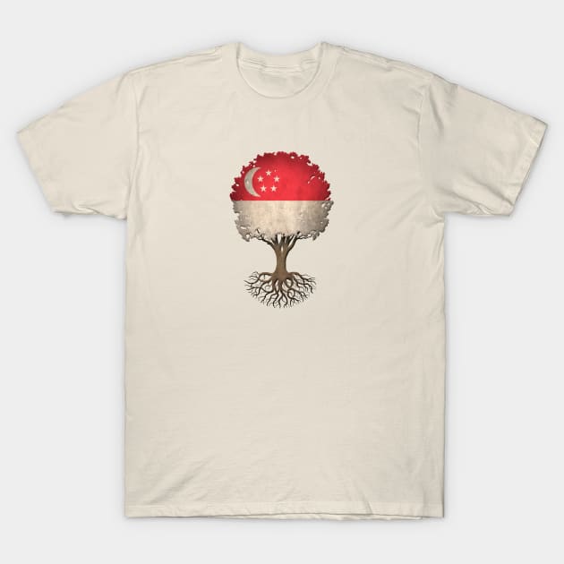 Tree of Life with Singapore Flag T-Shirt by jeffbartels